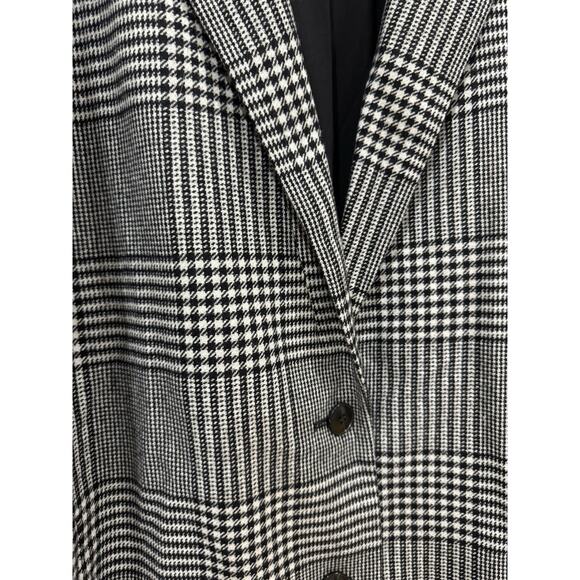 Madewell Plaid Houndstooth 4x Coat Heritage Wool Blend Old Money City Class - Picture 2 of 6